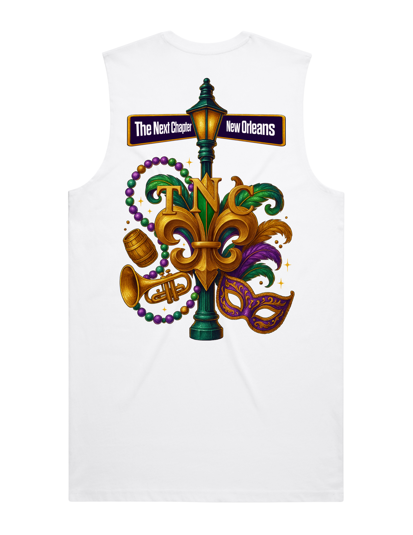 TNC Center Chest Tank Top W/Back Design