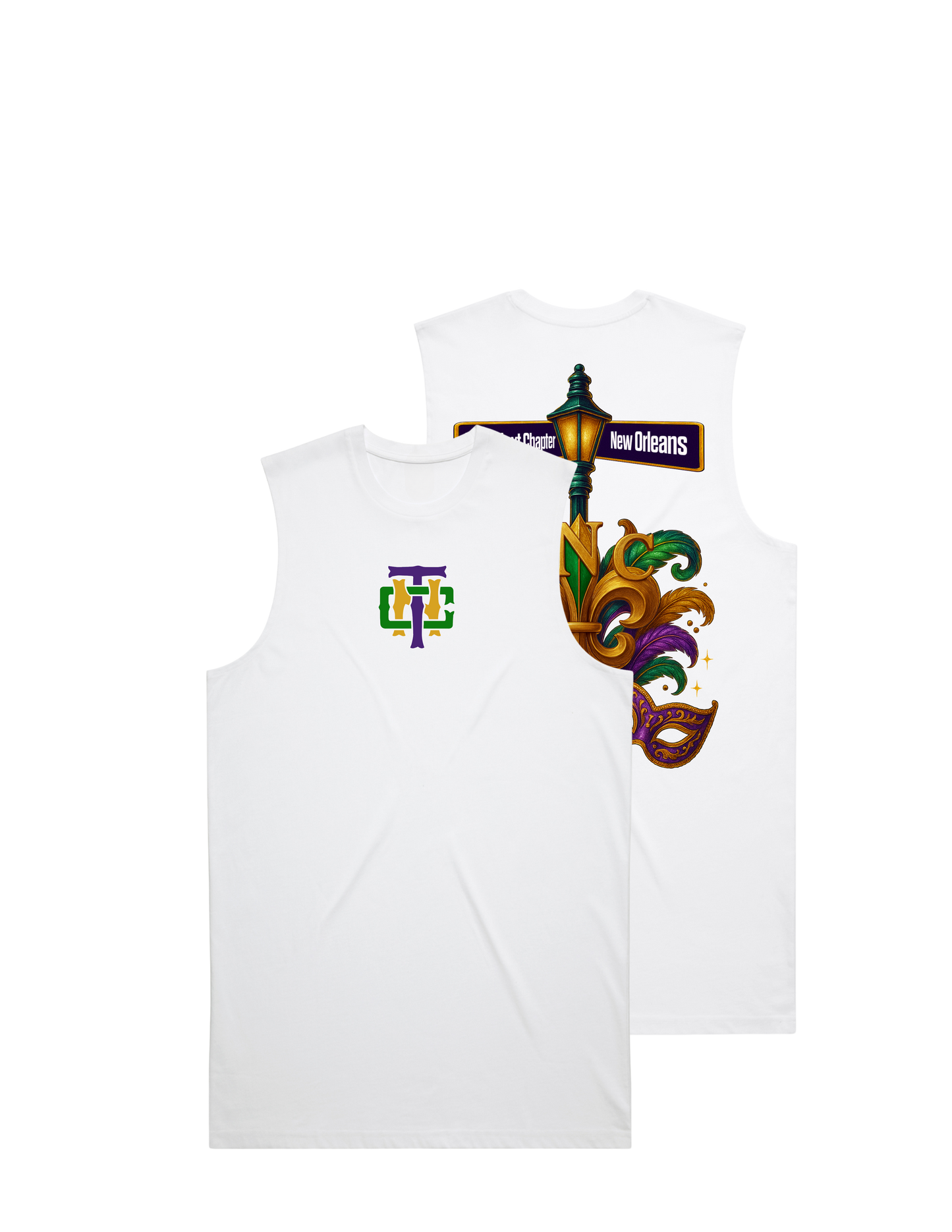 TNC Center Chest Tank Top W/Back Design