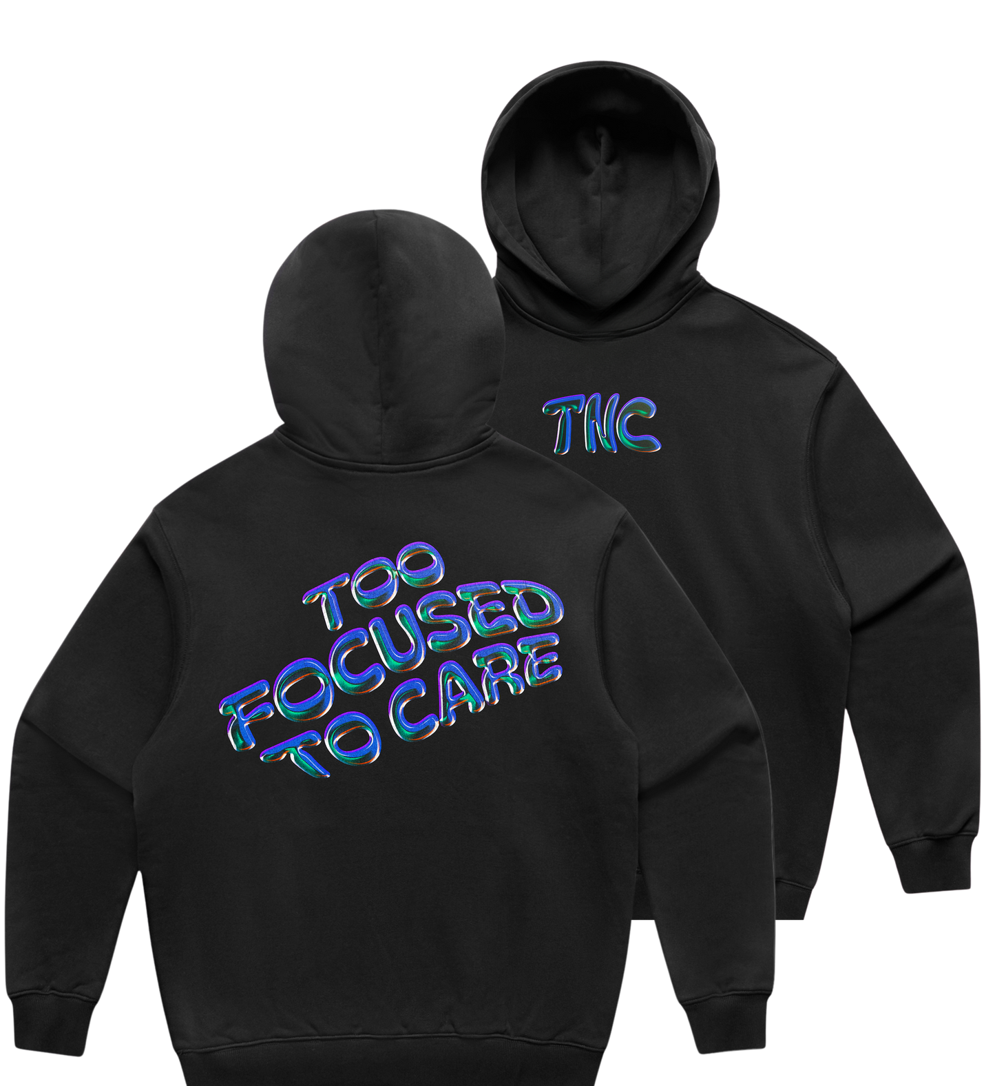 Too Focused To Care Heavyweight Hoodie