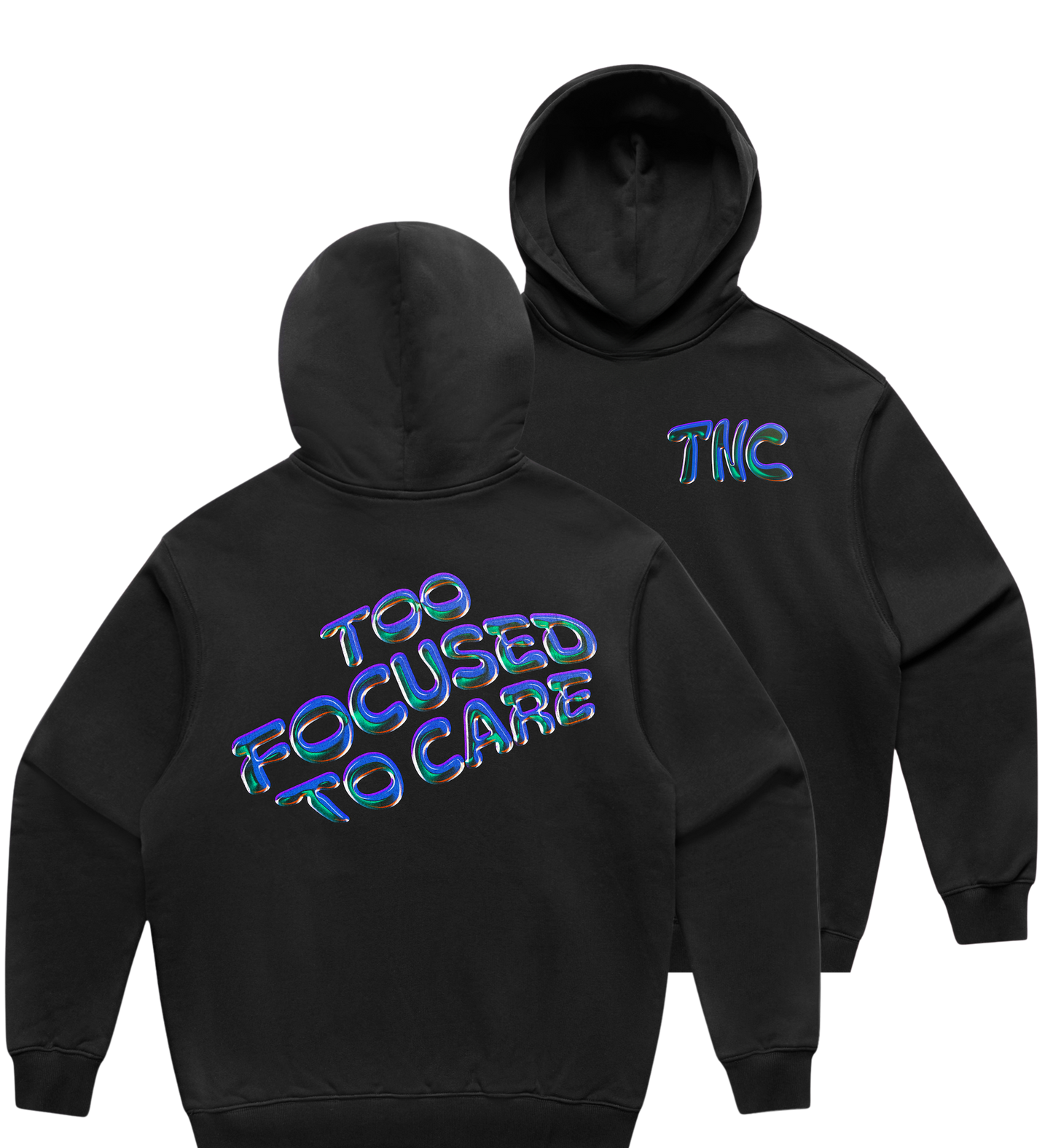 Too Focused To Care Heavyweight Hoodie