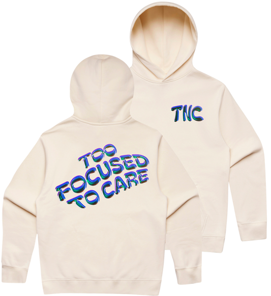 Too Focused To Care Heavyweight Hoodie