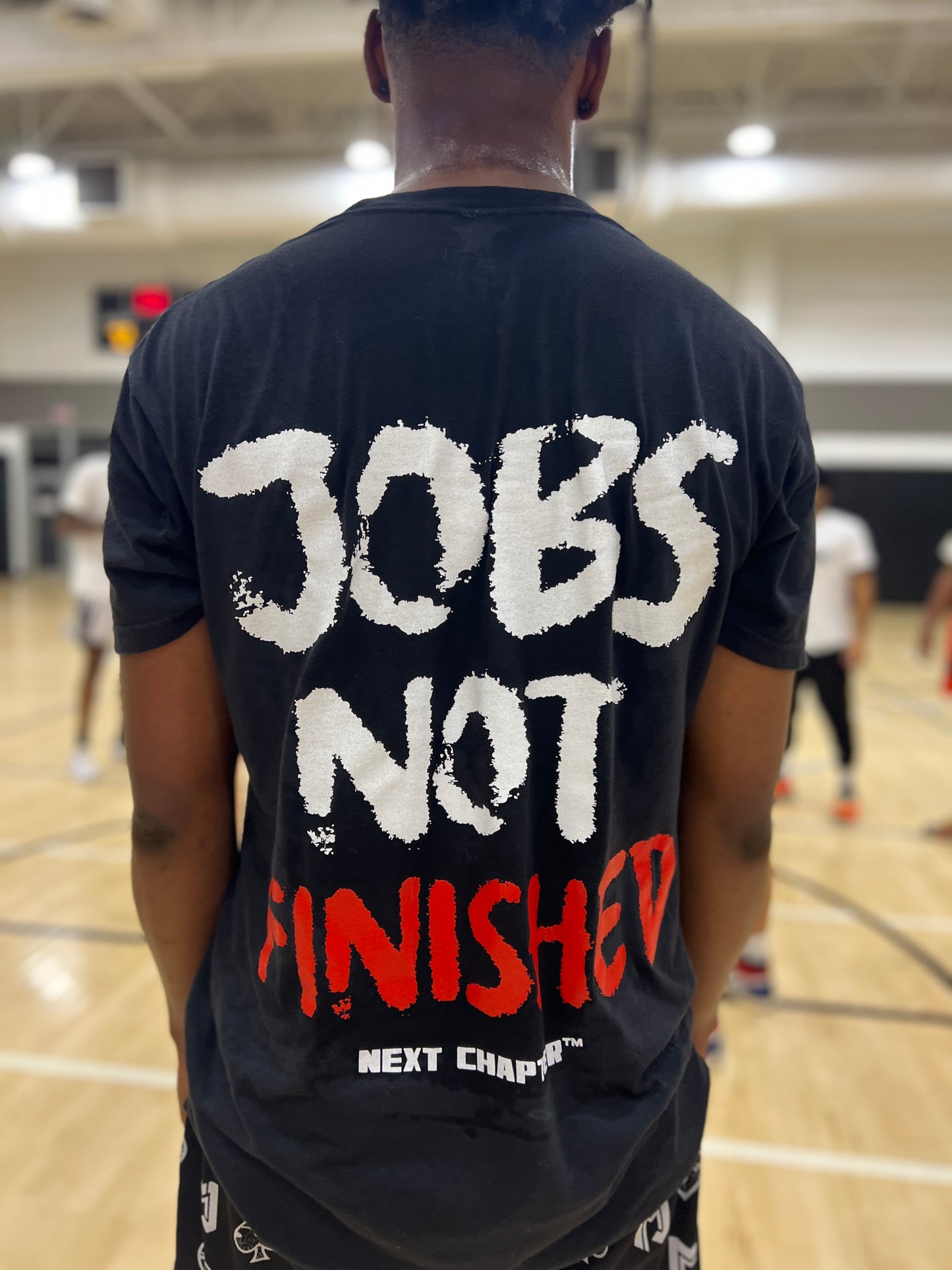 JOBS NOT FINISHED Heavy Weight Box Tee Blk