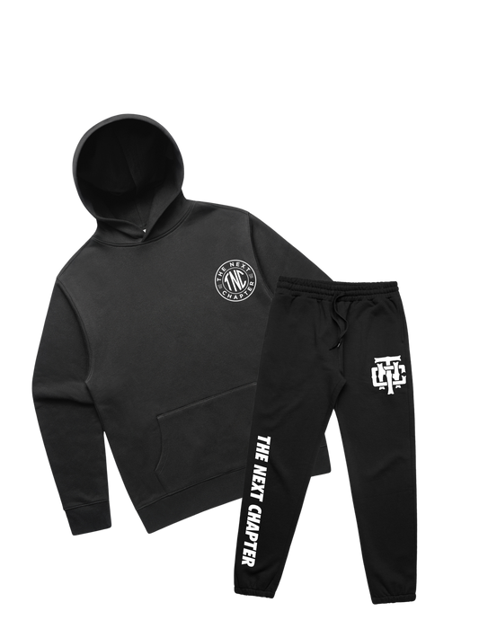 Hoodie and Sweat Pants Black